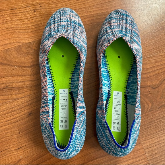Rothy’s The Flat Turquoise Melange Flats - Picture 7 of 8